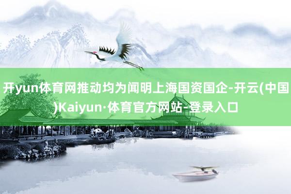开yun体育网推动均为闻明上海国资国企-开云(中国)Kaiyun·体育官方网站-登录入口