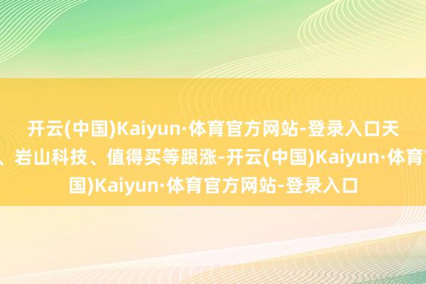 开云(中国)Kaiyun·体育官方网站-登录入口天娱数科、元隆雅图、岩山科技、值得买等跟涨-开云(中国)Kaiyun·体育官方网站-登录入口
