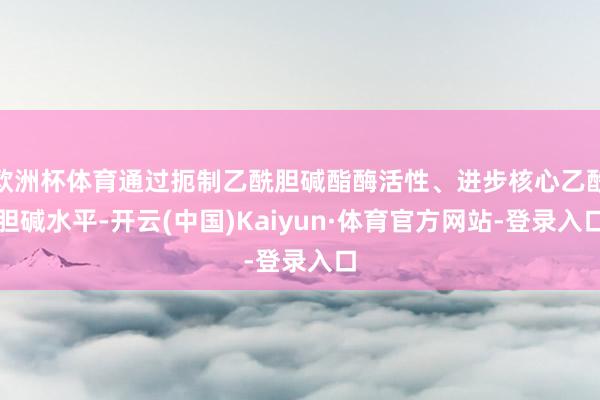 欧洲杯体育通过扼制乙酰胆碱酯酶活性、进步核心乙酰胆碱水平-开云(中国)Kaiyun·体育官方网站-登录入口