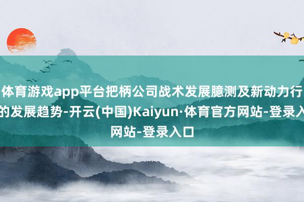 体育游戏app平台把柄公司战术发展臆测及新动力行业的发展趋势-开云(中国)Kaiyun·体育官方网站-登录入口