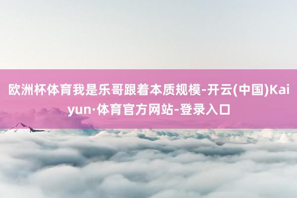 欧洲杯体育我是乐哥跟着本质规模-开云(中国)Kaiyun·体育官方网站-登录入口