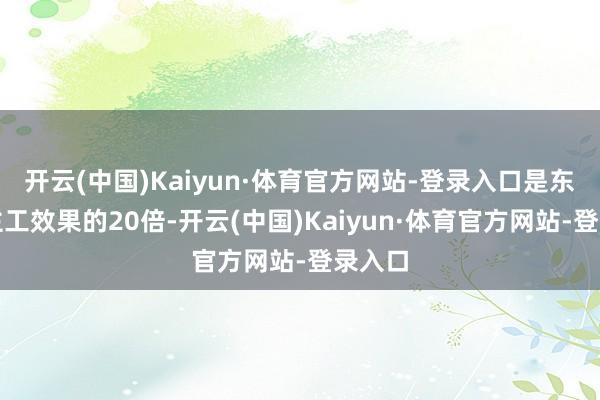 开云(中国)Kaiyun·体育官方网站-登录入口是东说念主工效果的20倍-开云(中国)Kaiyun·体育官方网站-登录入口