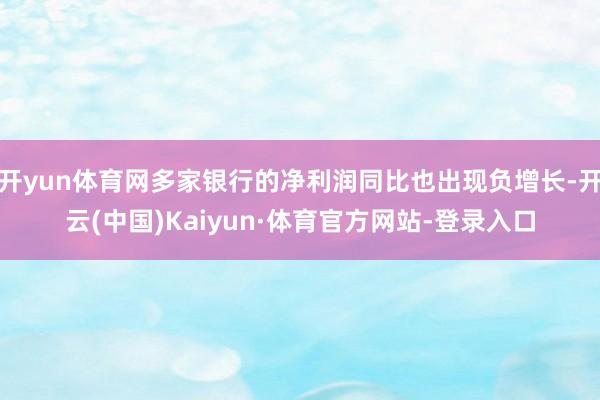 开yun体育网多家银行的净利润同比也出现负增长-开云(中国)Kaiyun·体育官方网站-登录入口