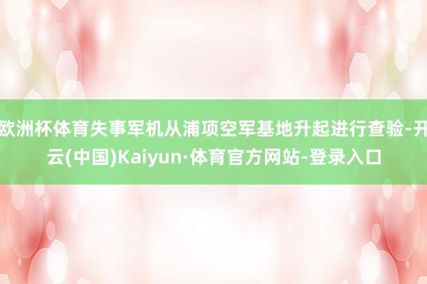 欧洲杯体育失事军机从浦项空军基地升起进行查验-开云(中国)Kaiyun·体育官方网站-登录入口