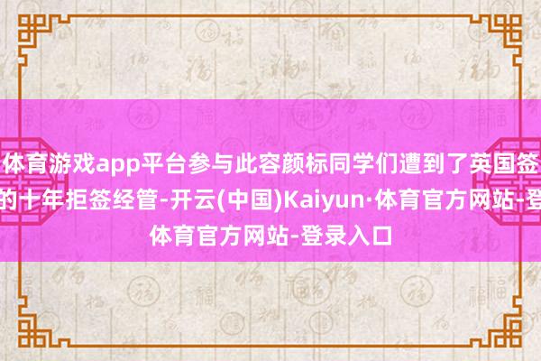 体育游戏app平台参与此容颜标同学们遭到了英国签证中心的十年拒签经管-开云(中国)Kaiyun·体育官方网站-登录入口