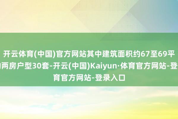 开云体育(中国)官方网站其中建筑面积约67至69平常米的两房户型30套-开云(中国)Kaiyun·体育官方网站-登录入口