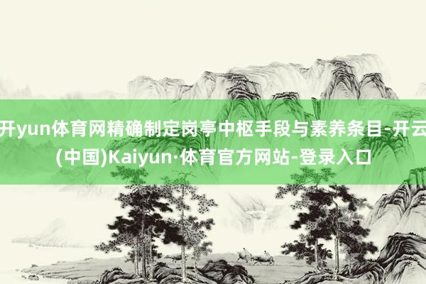 开yun体育网精确制定岗亭中枢手段与素养条目-开云(中国)Kaiyun·体育官方网站-登录入口